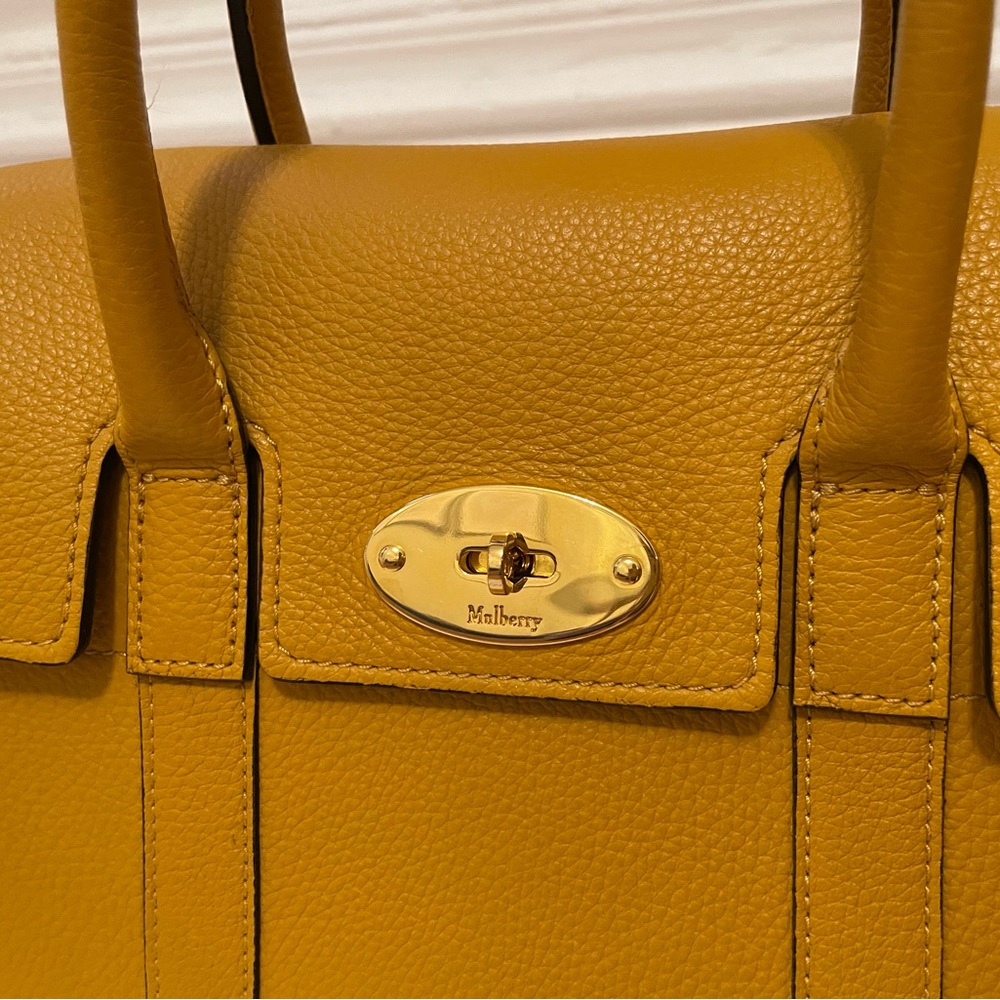 Mulberry Mustard Yellow Leather Small Tote - Picture 2 of 7